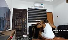 fat ass ebony milf mara exotic hard fucked by bbc, cum in mouth