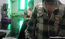 indian couple fucking in kitchen