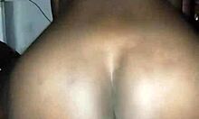 Ebony Babe Rides Big Black Cock Hard For Creampie