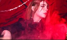 Nobara Kugisaki in hot cosplay sex on a daring mission with MollyRedWolf. Intense ball licking, cowgirl riding, and close-up creampie with natural tits.