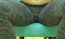 teen babe teases sugar daddy in tight leggings during workout photoshoot