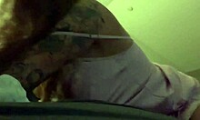 milf in pink satin lingerie reaches orgasm with dildo and toys