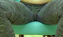 teen babe teases sugar daddy in tight leggings during workout photoshoot