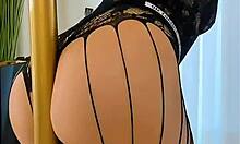 Sexy Latina teases and fucks at pole dance, try not to cum.