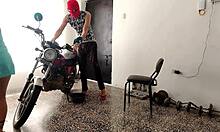 innocent guy surprised by his beloved neighbor's curvy figure