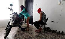 innocent guy surprised by his beloved neighbor's curvy figure