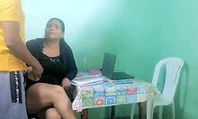 Stepmother's Great Ass Fucked by Stepson in Husband's Office