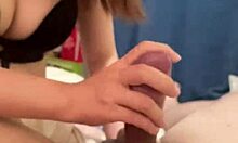 ill give you a handjob on my cute tits before work, skinny asian in bath. 💦