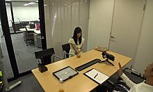 Japanese cute teen says, Wow, this audition is intense!