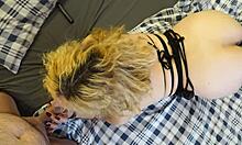 Blonde Milf In Black Stockings And High Heels Getting Fucked