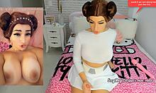 leia princess cosplay joi jerk off instructions with ahegao and ass fingering