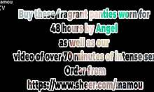 Mamou avec Angel: Striptease showing huge tits 😍