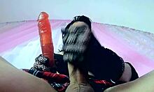 Shemale Private Life Dreams Of Men And Cums In Glass And Drinks His Sperm