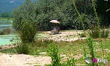 Summer pickups roll on, Elena De La Vega hunts guys to screw outside