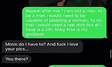 Sexting and Emasculating My Sissy Bitch with Nasty Teasing
