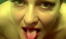 Horny Milf Sucks In Bathroom After Workout!