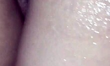 Latina Brunette Babe Dildos Ass In Shower