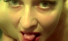 Horny Milf Sucks In Bathroom After Workout!