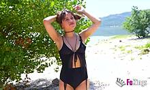 Summer pickups roll on, Elena De La Vega hunts guys to screw outside