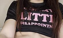 teen plays with wet pussy backstage