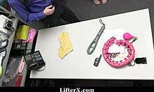 officer catches teen and forces her to suck his cock