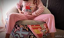 Skinny teen masturbates and squirts