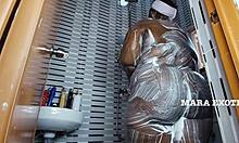 Shower time with fat onion booty milf