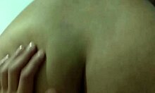 latina brunette bounces her big ass in reverse cowgirl on monster cock