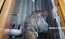 Shower time with fat onion booty milf