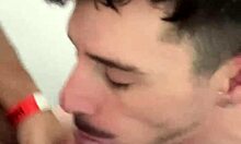 want to see agroboy getting a blowjob in the bathroom?