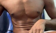 Black Brazilian Amateur Masturbates His Monster Cock Solo