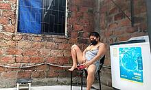 Recording my neighbor fingering herself until she catches me