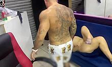 Wife has sex with tattoo artist in front of cuckold husband parte 01