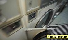 In the laundromat, sexy teen brunette nikki mars gets her big ass fucked by jason legend