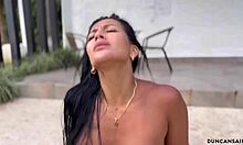 his gf surprises him with blindfold and threeway featuring monster cock