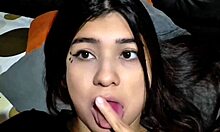 Latina Bride Flashes Big Natural Tits In Lingerie And Dildo Play