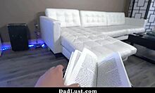 Rebellious step daughter throated and fucked by father-in-law