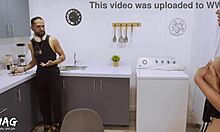 Petite Colombian housewife cheats on her husband by fucking her coworker's big cock with blowjob and ass play.