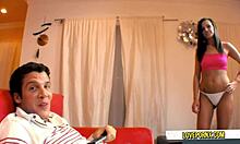 crazy step-mom walks nude at home then gets hardcore doggystyle