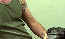 Happy Cuckold Watches Humiliating Blowjob Scene