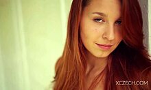 amazing teen plays solo with legs spread in masturbation session