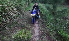 Wild Action in the Woods with a Latina Redhead