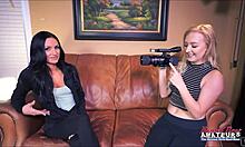 Cute blonde Alex and horny brunette Carmen relish each other's wet twats!