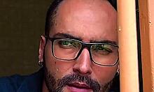 Happy Cuckold Watches Humiliating Blowjob Scene