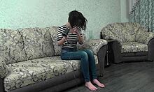 Katalina Flaunts Her Amazing Big Natural Tits Before The Movie