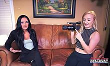 Cute blonde Alex and horny brunette Carmen relish each other's wet twats!