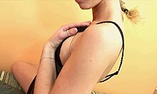 porn casting big slut with golden hair penetrates sex toys