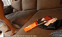 Lexi Blow naked in apartment, masturbating with fingers and dildo