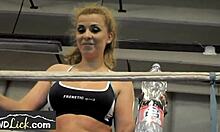 european lesbian babes passionately wrestling in panties, tits bouncing 😍