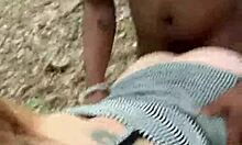 ugh, we got caught in forest while she begged for big black cock...